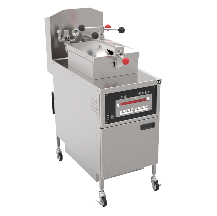 Electric open fryer（double-cylinder，With oil filter）
