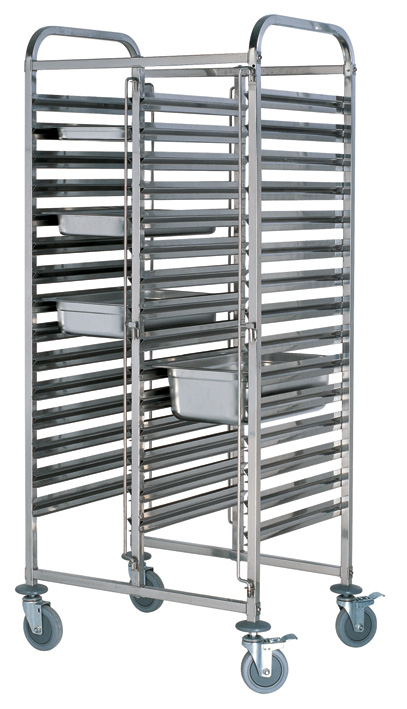 Stainless Steel Single-Line Tray Trolley