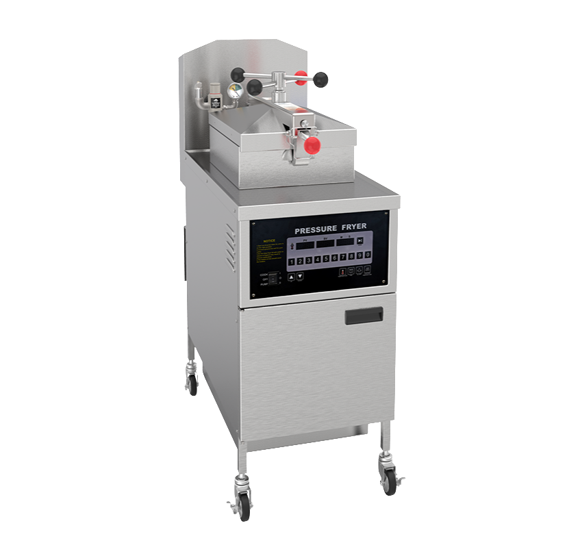 Electric open fryer（double-cylinder，With oil filter）