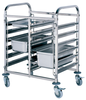 Stainless Steel Single-Line Tray Trolley