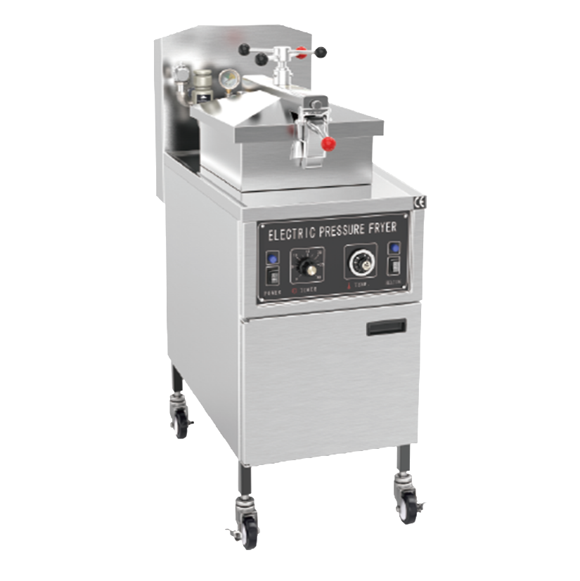 Electric open fryer（double-cylinder，With oil filter）