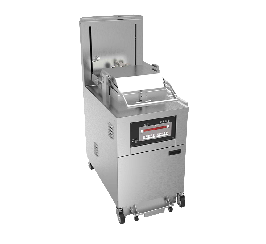 Electric open fryer（double-cylinder，With oil filter）