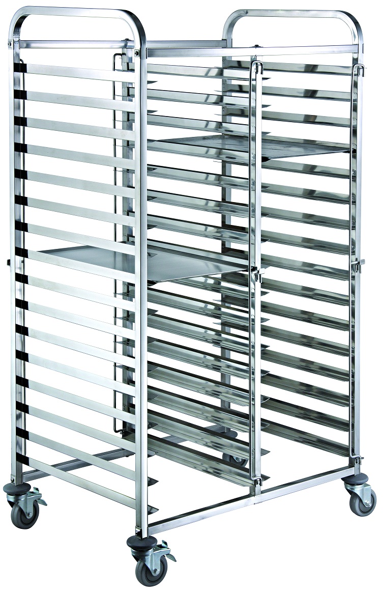 Stainless Steel Single-Line Tray Trolley