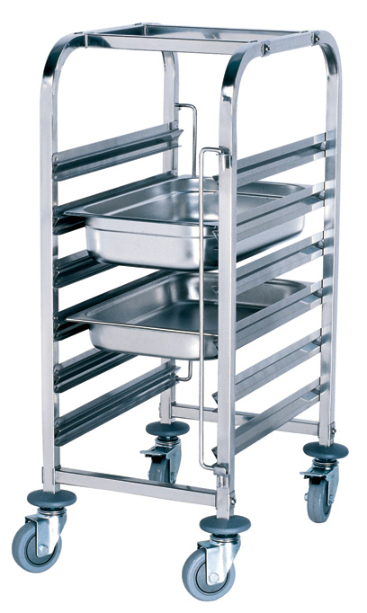 Stainless Steel Single-Line Tray Trolley