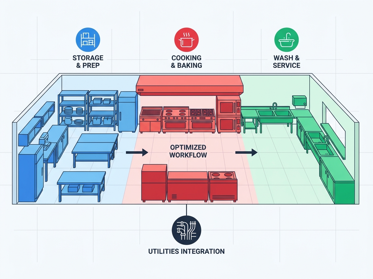 Commercial Kitchen Layout and Workflow Design
