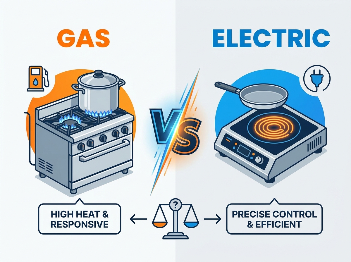 Gas vs Electric Commercial Kitchen Equipment Comparison